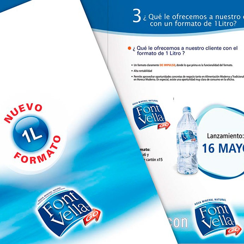 diseno de sales folder fontvella - Sales folder corporativo para Font Vella