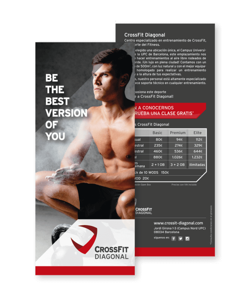 branding crossfit diagonal barcelona flyer1 506x612 - Proyecto global de comunicaci&oacute;n para CrossFit Diagonal