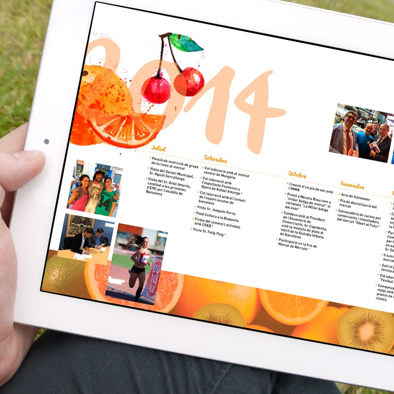 diseno de memoria alimentacion barcelona - Diseño editorial. Ilustración. Alimentación