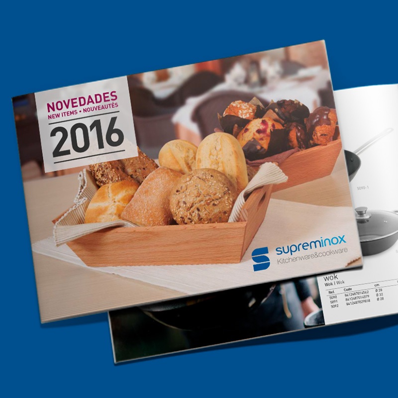 diseno folleto de novedades - Diseño de catálogo de productos horeca