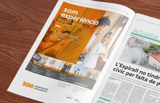 cartell anunci premsa estudi de disseny immobiliaria 550x354 - Proyecto de comunicaci&oacute;n, dise&ntilde;o y branding 360&ordm;