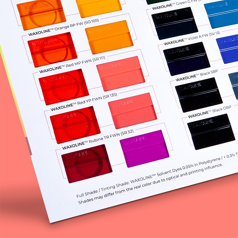 diseno de muestrario de productos - Diseño de muestrario de pigmentos para plásticos