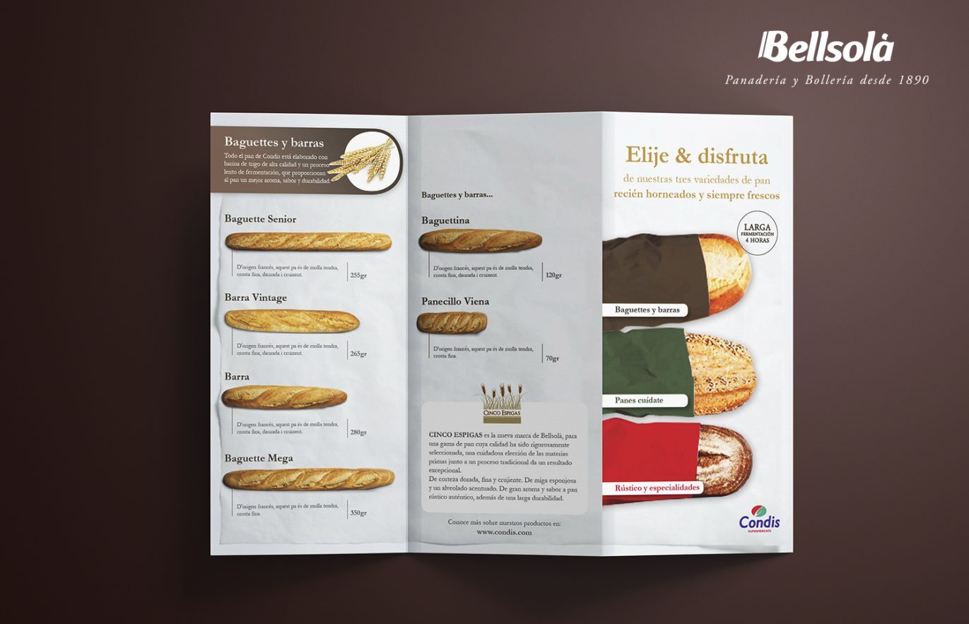 triptico promocional para punto en el lugar de venta