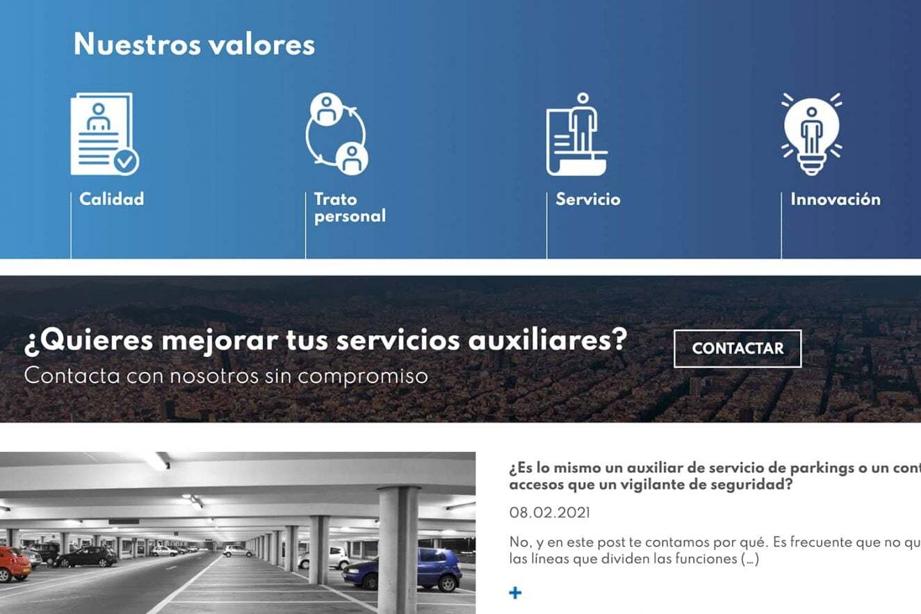 diseno web sector servicios barcelona