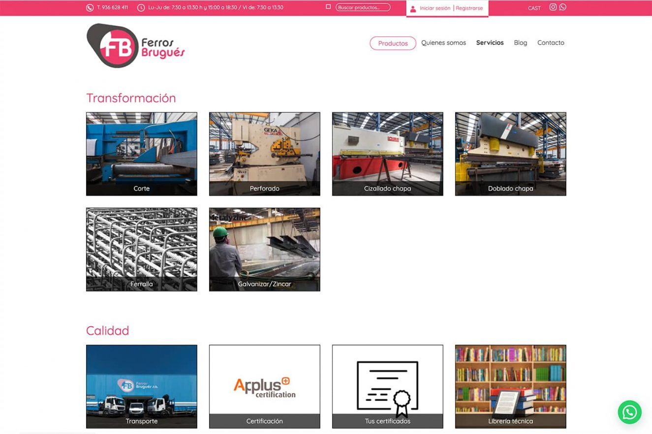 creacion de pagina web para empresa barcelona