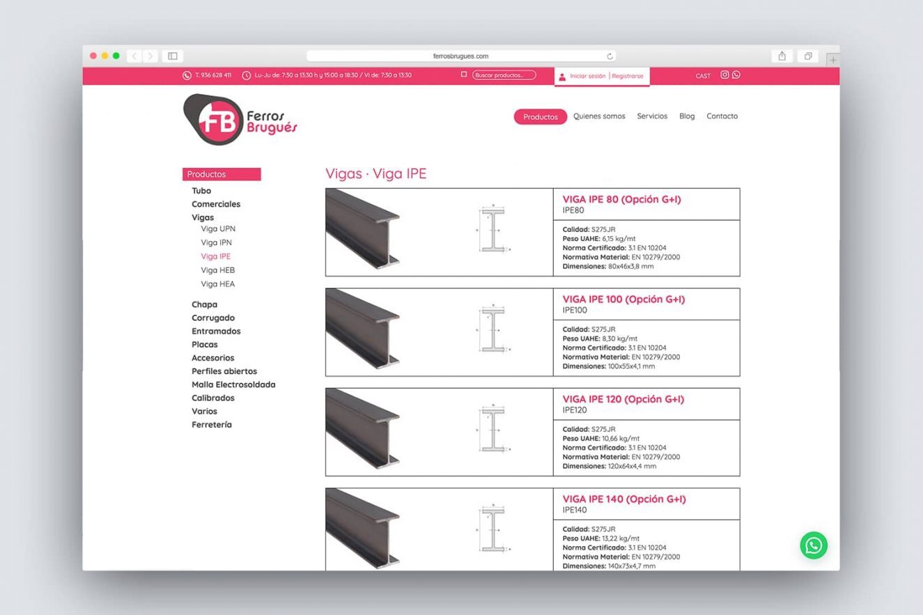 website de empresa industrial barcelona