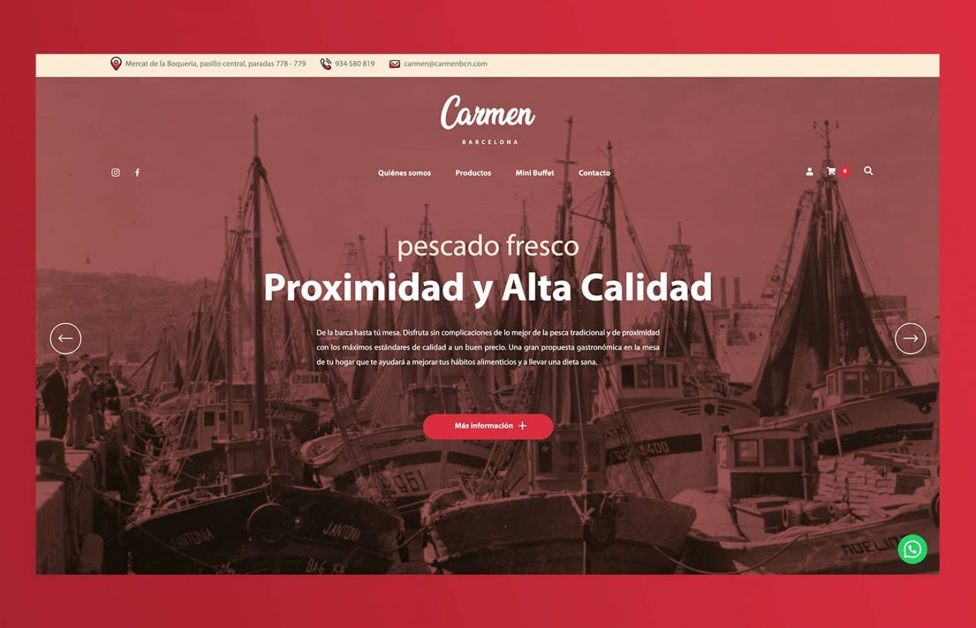 creacion de pagina web para pescaderia