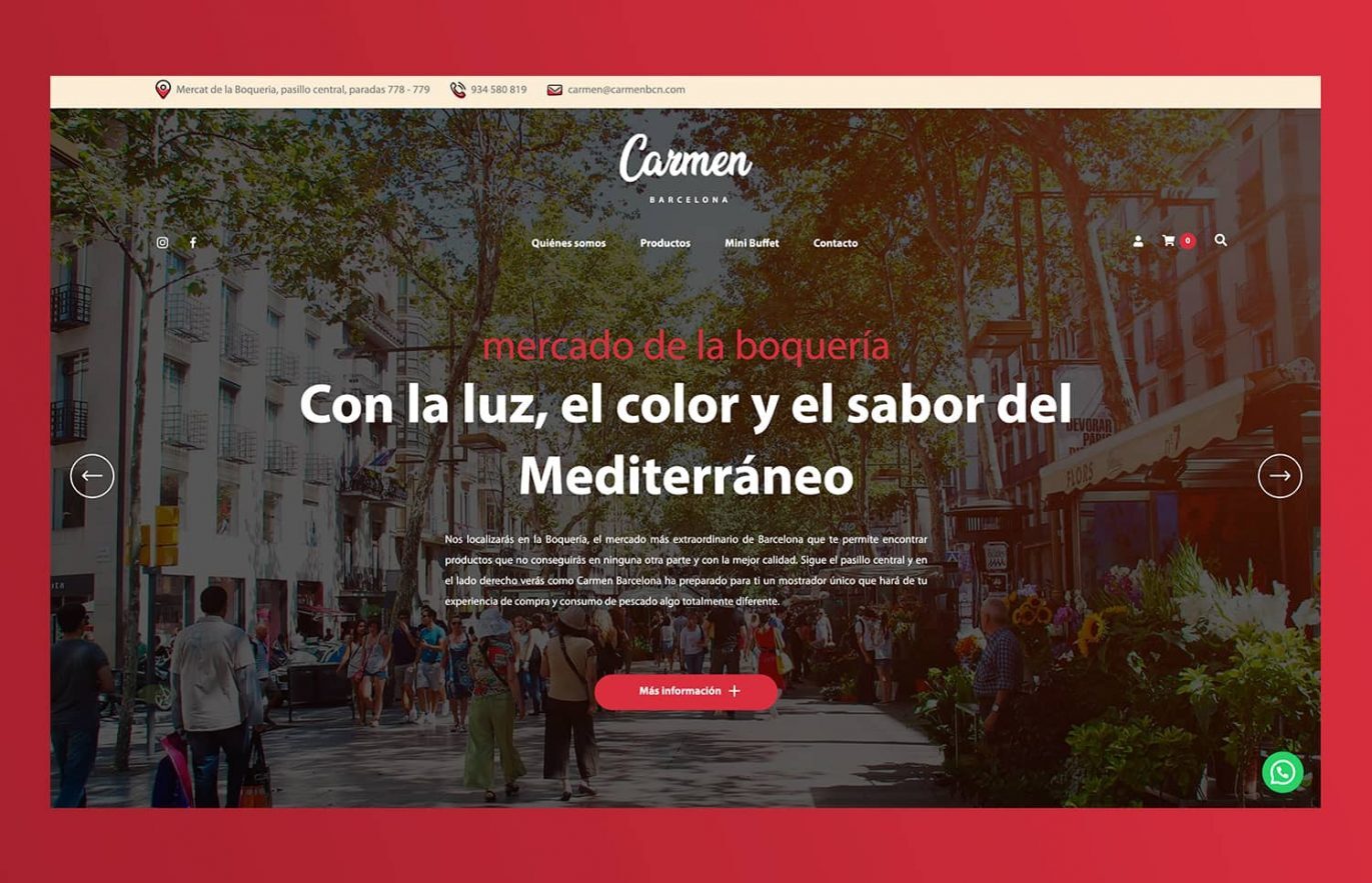 pagina web para pescaderia boqueria barcelona