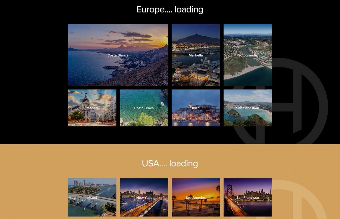website para empresa de propiedades de lujo
