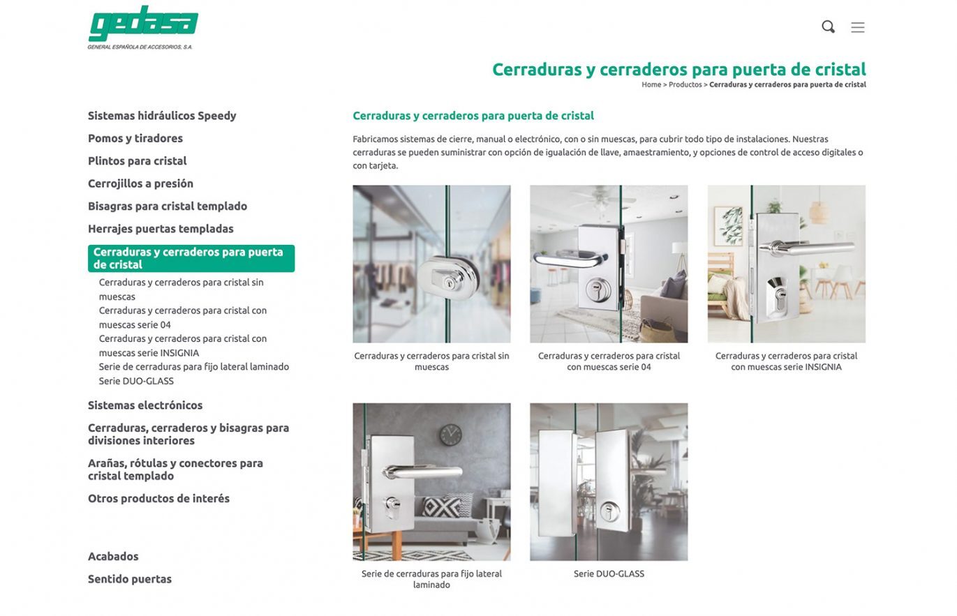 website para empresa de cerraduras