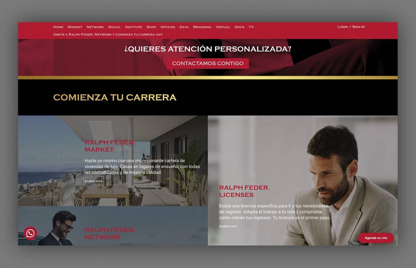 creacion de website inmobiliaria alto standing 1371x883 - Plataforma multisite para el sector inmobiliario