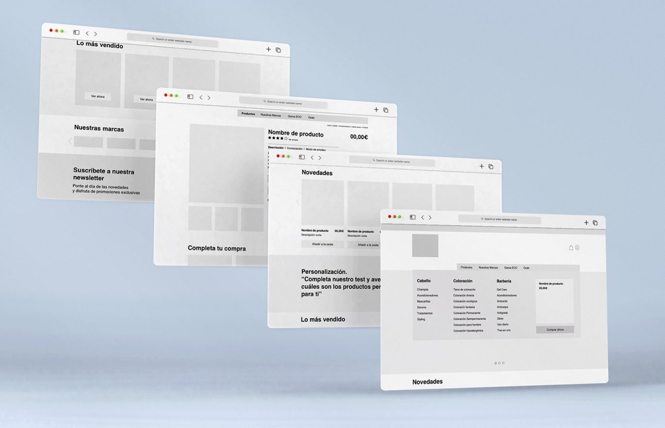 3 estructura web para sector cosmetico