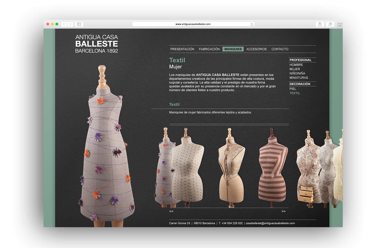 estudio de diseno web en barcelona - Dise&ntilde;o web para Antigua Casa Balleste