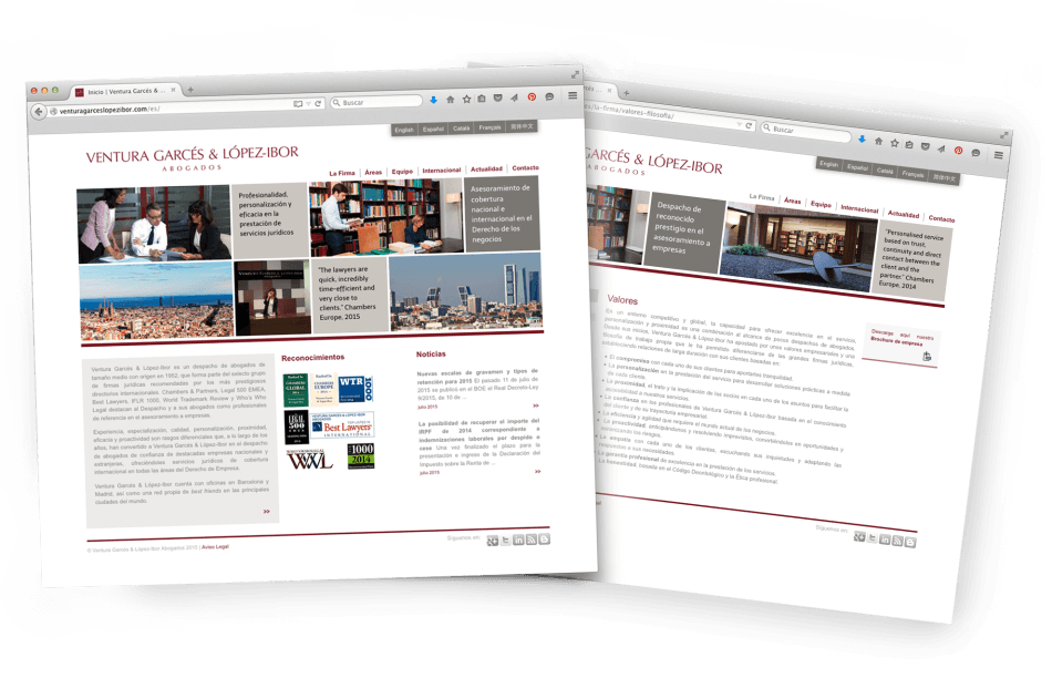 lawyers web design barcelona 950x612 - P&aacute;gina web de Ventura Garc&eacute;s y L&oacute;pez Ibor abogados