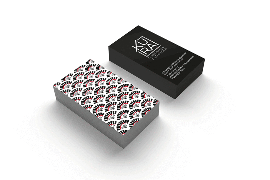 tipografia, proyectos, branding, noticias - - Creación de branding para Kurai, restaurante japonés de Barcelona Tarjeta corporativa restaurante japones 918x612 - Creación de branding para Kurai, restaurante japonés de Barcelona