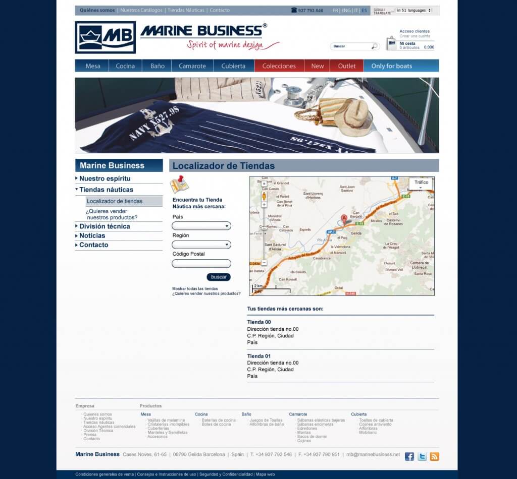 diseño web marine business 1024x950 - Mediactiu gana la cuenta de la firma de productos náuticos exclusivos Marine Business
