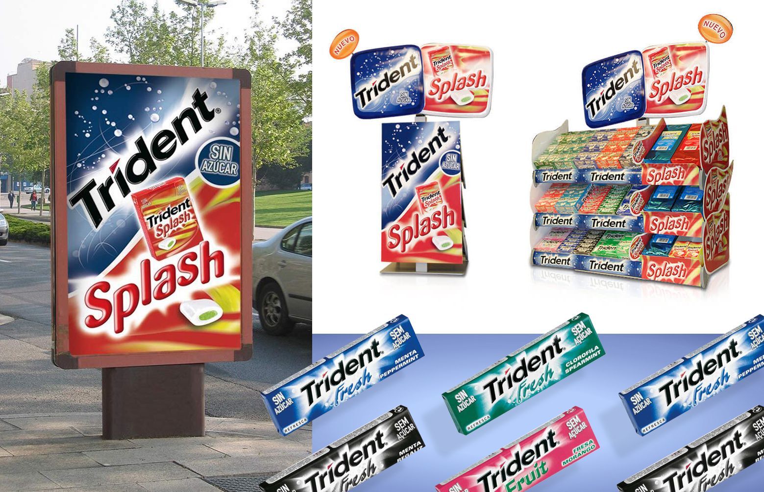 04 Diseno mupi y plv para trident - Diseño gráfico y packaging de producto