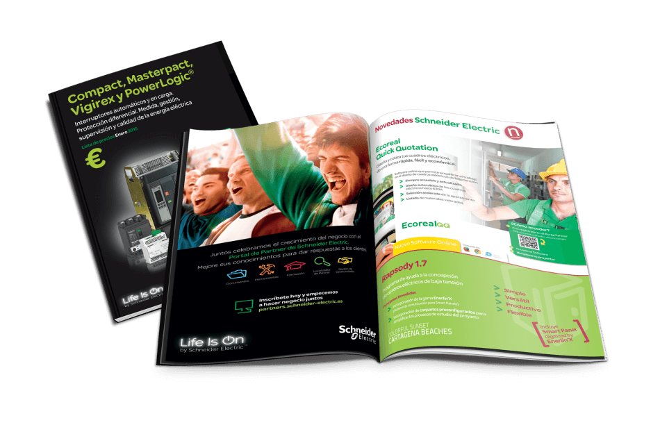 Schneider Electric editorial cover catalogo maquetacion disseny barcelona mediactiu promocion interior mockup 950x612 - Restyling de tarifas de Schneider Electric