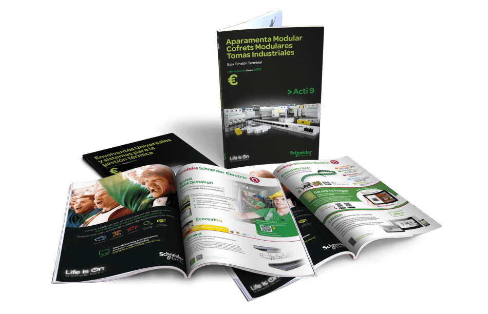 Schneider editorial cover back catalogo tarifas electric design graphic 950x612 - Restyling de tarifas de Schneider Electric