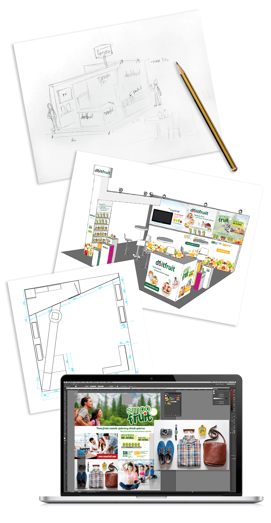 graphic stand design production - Un stand para Alimentaria