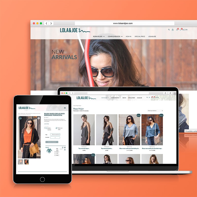 diseno de web para marca de moda - Diseño tienda online Barcelona