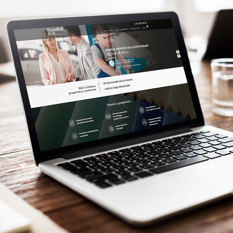 diseno de landing page textil - Diseño web Barcelona