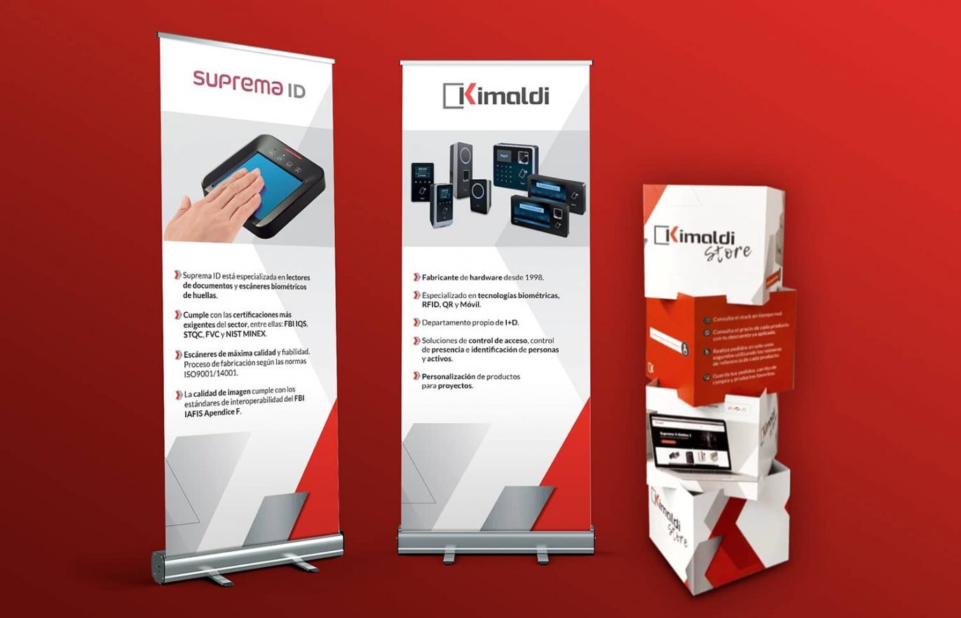 diseno de rollup corporativo para feria barcelona