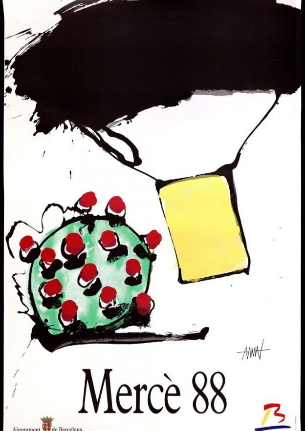 noticias - - ¡Feliz día de la Mercè a todos! Diseño cartel merce amat 1988 624x883 - ¡Feliz día de la Mercè a todos!