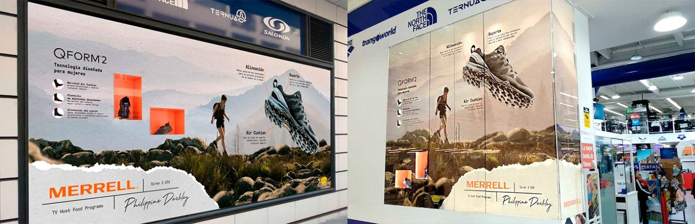 noticias - - El valor de la rotulación como impulso de la estrategia de visibilización de la imagen corporativa Desarrollos creativos de aparadores para la marca Merrell 1371x442 - El valor de la rotulación como impulso de la estrategia de visibilización de la imagen corporativa