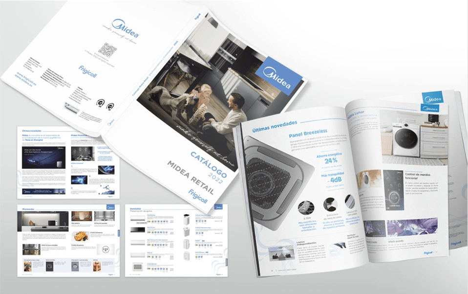 catalogo - - Cómo conseguir un catálogo eficaz Diseno de catalogo y tarifa para Midea Frigicoll - Cómo conseguir un catálogo eficaz