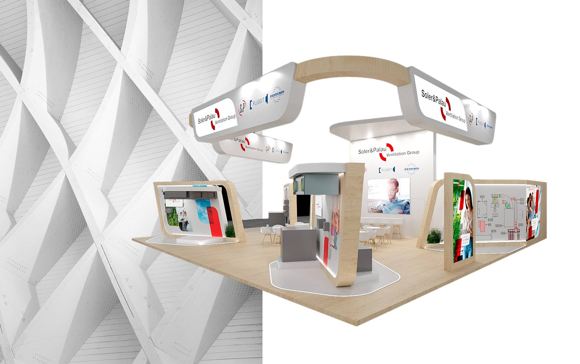 03C Soler and palau stand 3D - Creación de stand corporativo para la feria internacional ISH