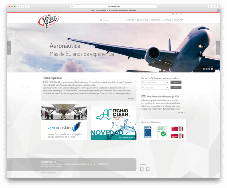 bcn design web template 738x612 - Creación de la nueva web de  la compañía TURCO ESPAÑOLA S.A