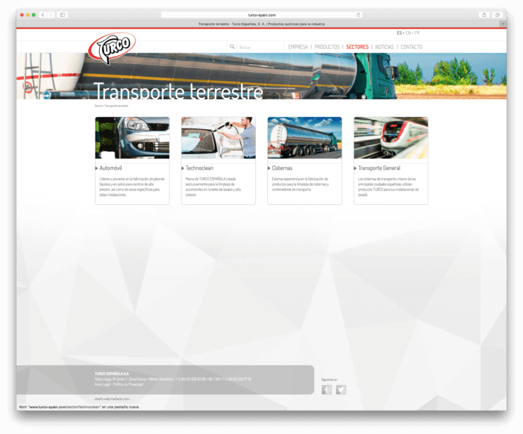 web servicios limpieza Barcelona 738x612 - Creación de la nueva web de  la compañía TURCO ESPAÑOLA S.A