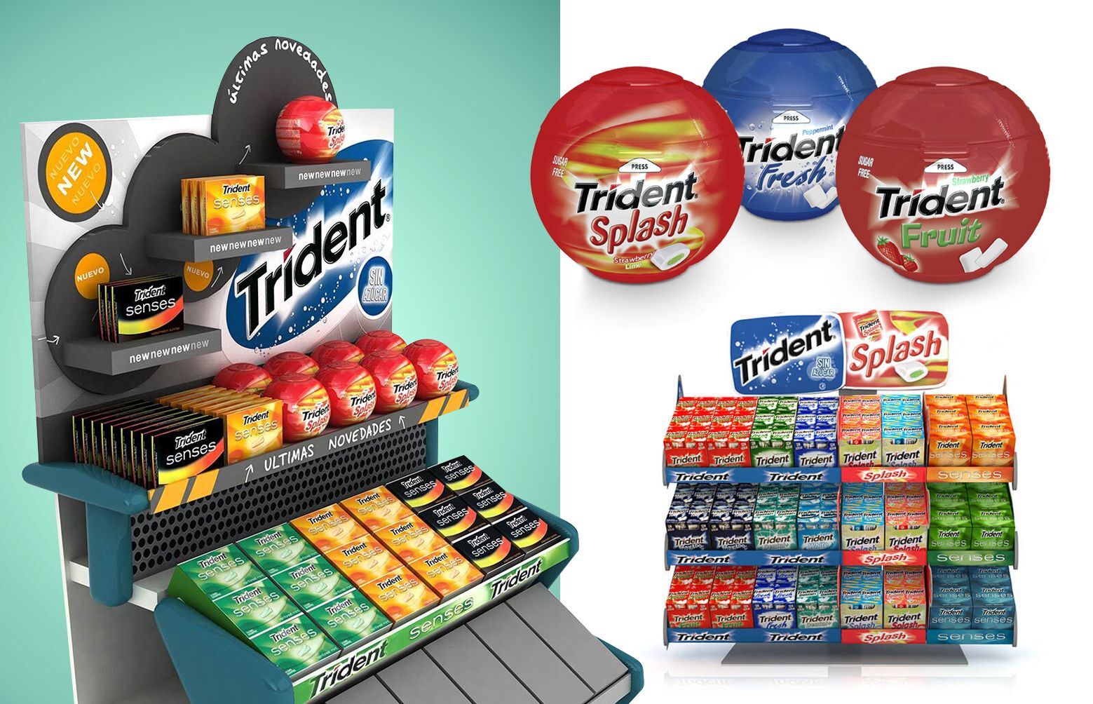 04 Diseno expositores PLV trident - Dise&ntilde;o gr&aacute;fico y packaging de producto