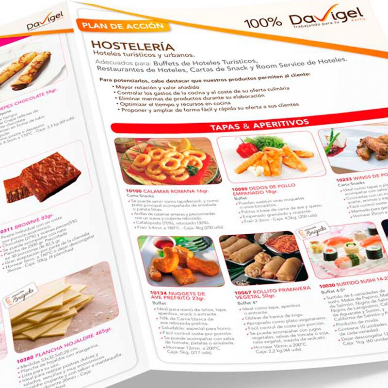 diseno de diptico barcelona - Díptico publicitario para hostelería