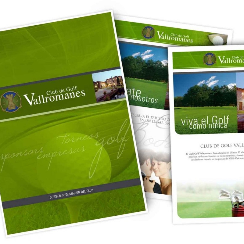 diseno de sales folder golf - Folletos corporativos para club de golf