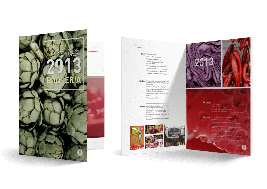 Boquer&iacute;a Memoria Mediactiu editorial design mockup 866x612 - Presentaci&oacute;n de la memoria anual del Mercado de la Boquer&iacute;a 2013