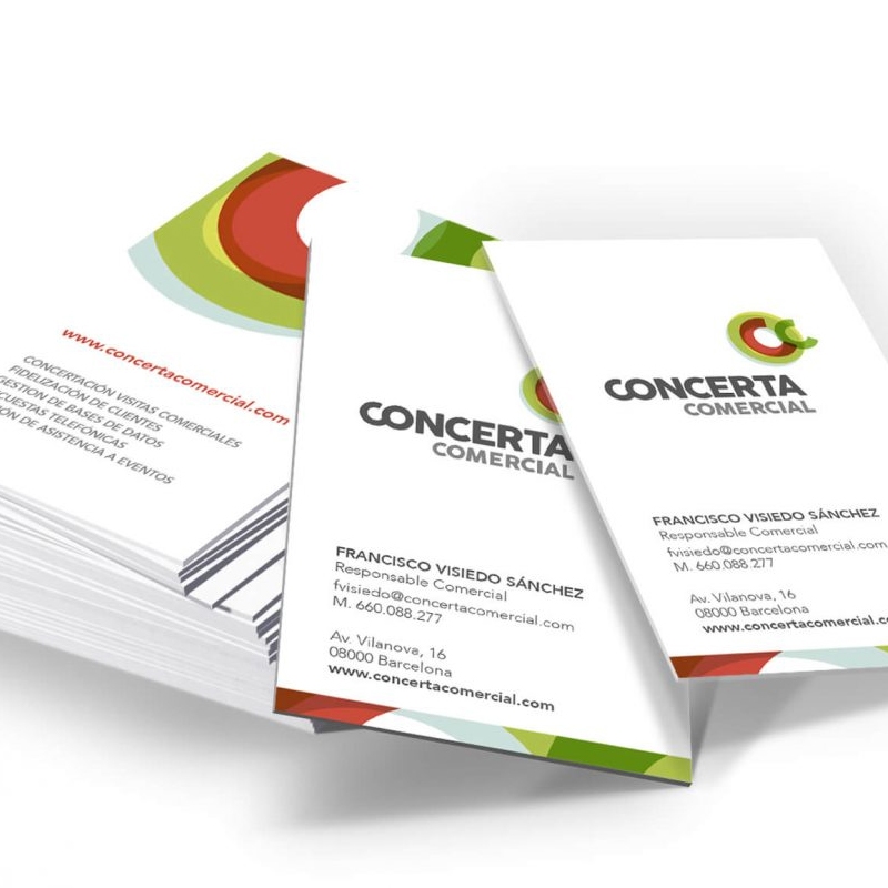 creacion tarjetas comerciales - Branding de marca y aplicación offline y online