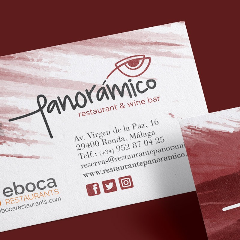 diseno de tarjeta para restaurante - Creación de branding para Panoramico