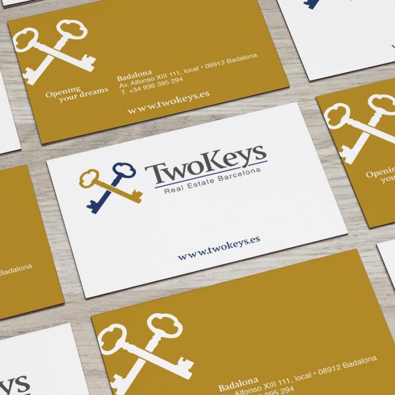 diseno de branding para inmobiliaria - TwoKeys, branding y naming