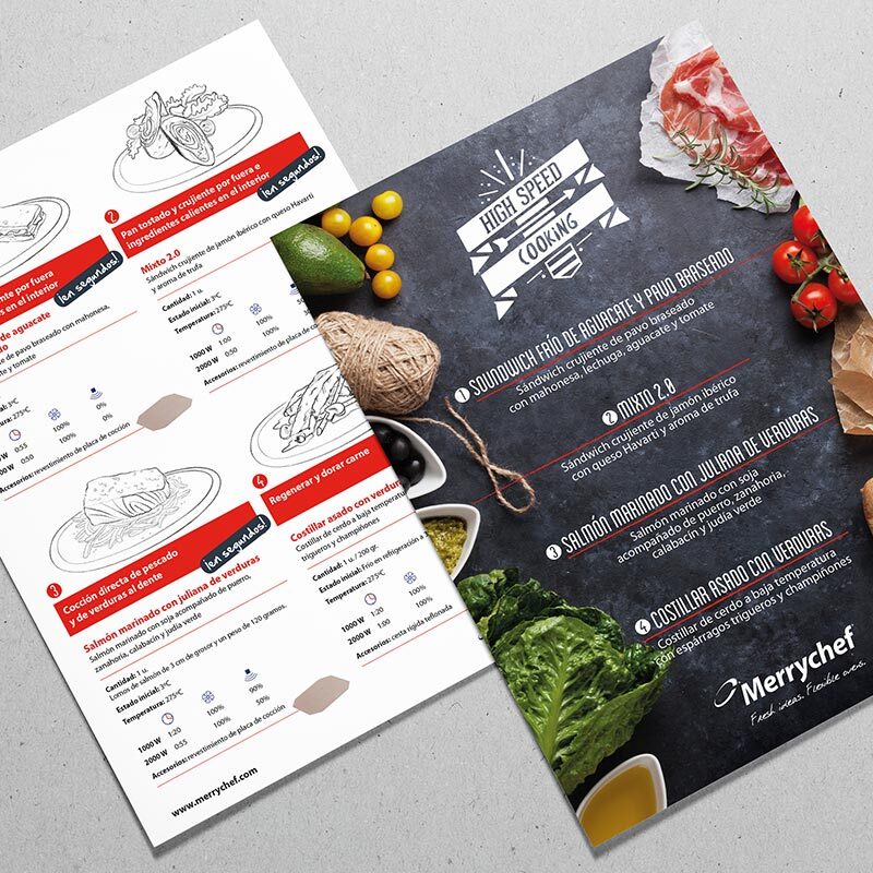 diseno de flyer menu alimentacion - Comunicación para eventos