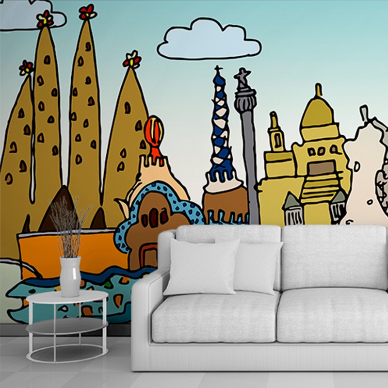 ilustracion para hotel barcelona - Ilustración decorativa