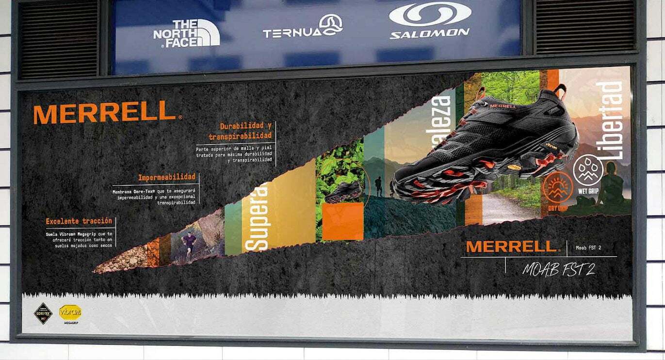 diseno escaparate deporte barcelona 1371x742 - Creaci&oacute;n de escaparates para calzado deportivo
