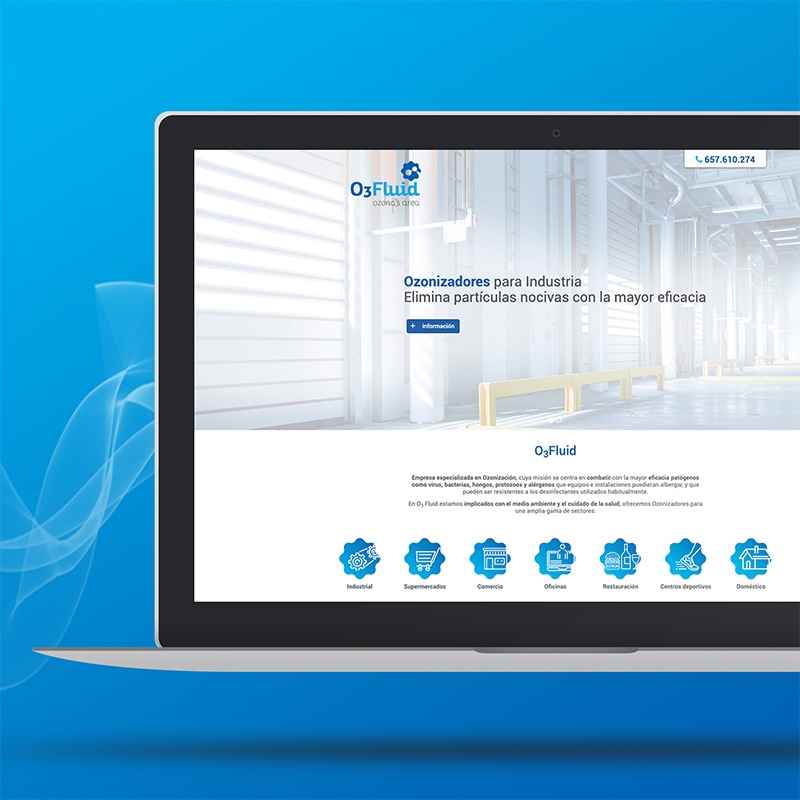 diseno de landing page maquinas ozono - Diseño de Landing Page