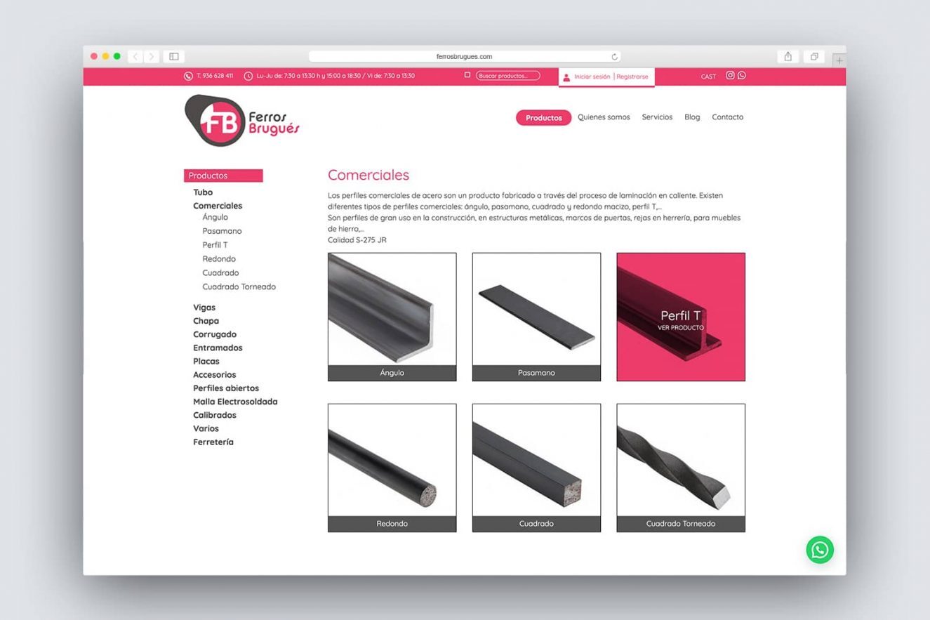 Creacion de website para empresa industrial