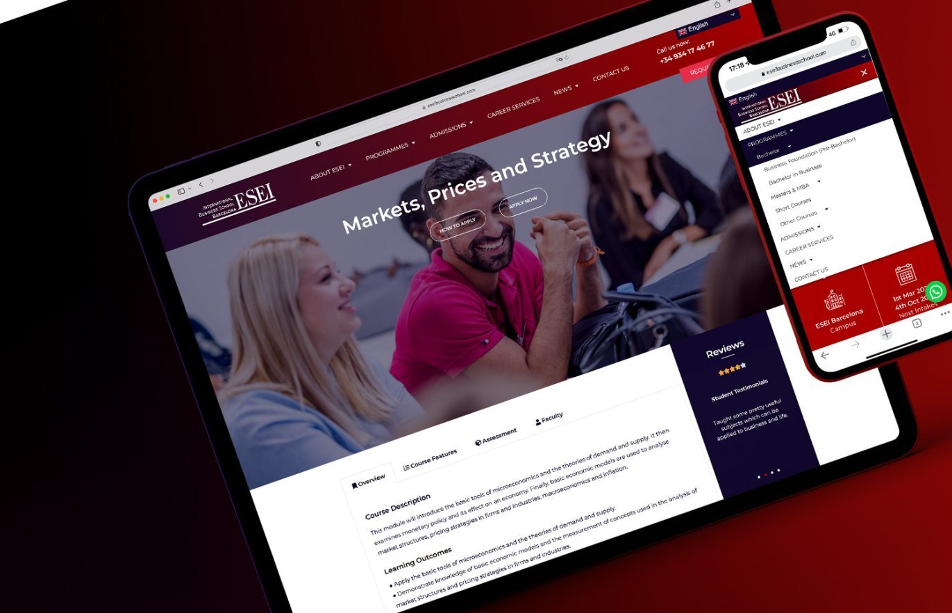 pagina web para escuela de negocios barcelona