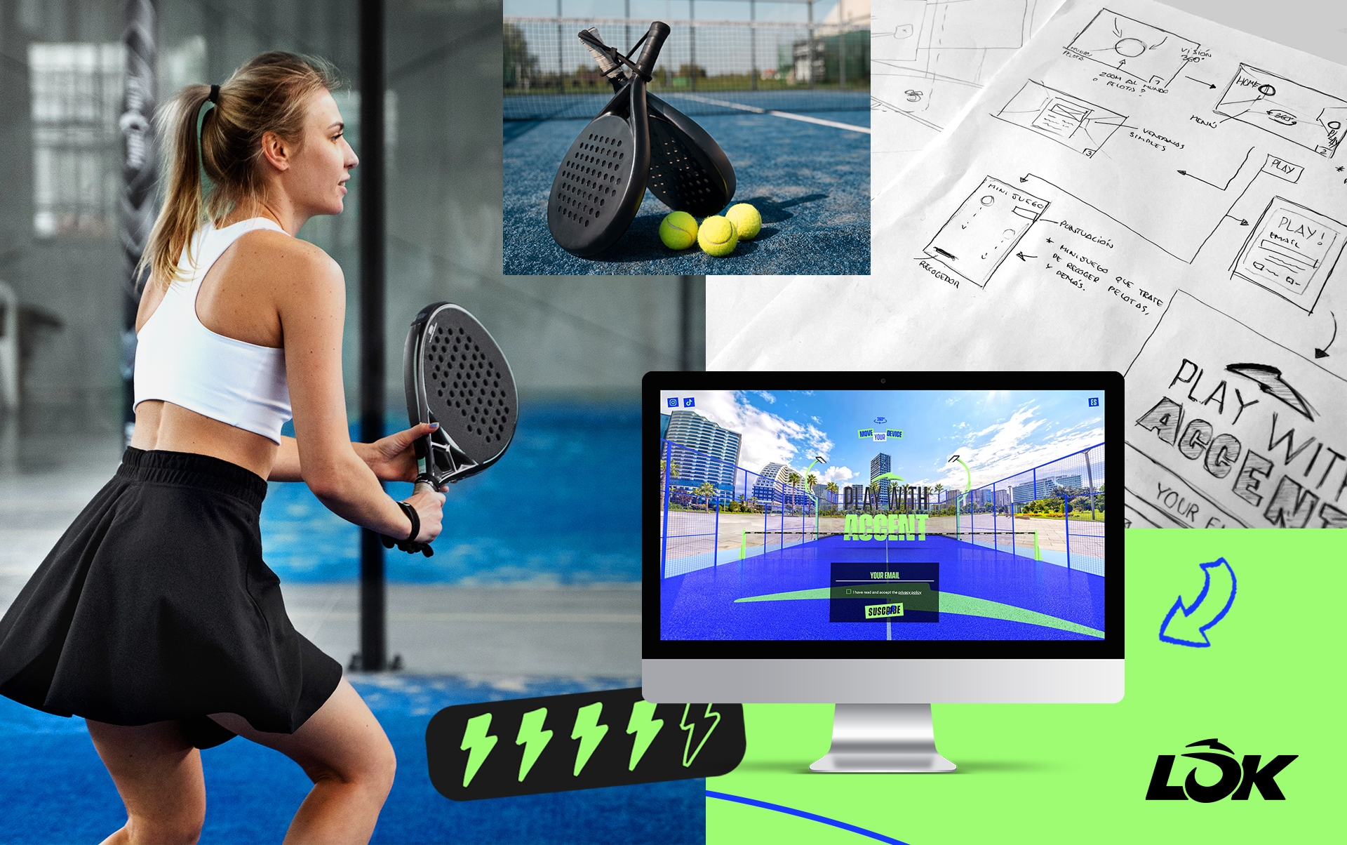 03 experiencia inmersiva marca de padel ok - Landing page para una nueva marca del sector deportivo