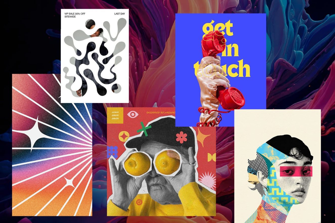 03 Texturas retro 1325x883 - Las principales tendencias en dise&ntilde;o gr&aacute;fico para 2025: Una mirada hacia el futuro creativo