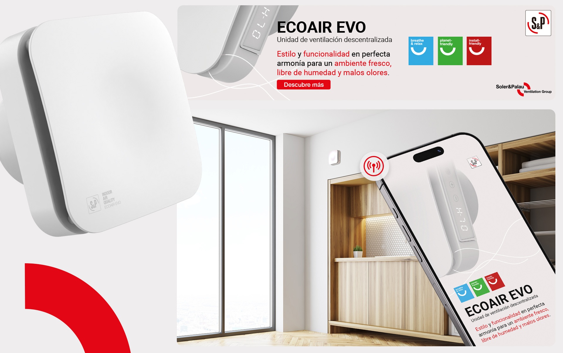 diseno grafico para empresas - Soler & Palau lanza ECOAIR EVO &mdash; Una nueva forma de respirar en interiores