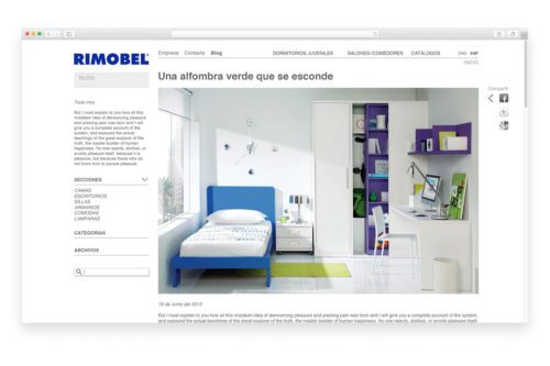 disseny web barcelona rimobel 500x333 - Estrategia comercial para Rimobel